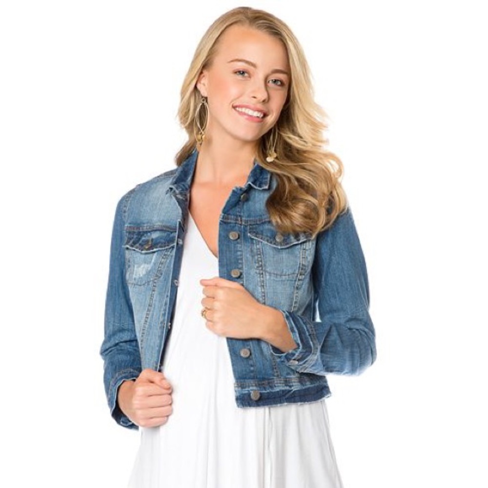 Jessica Simpson Blue Jean Jacket